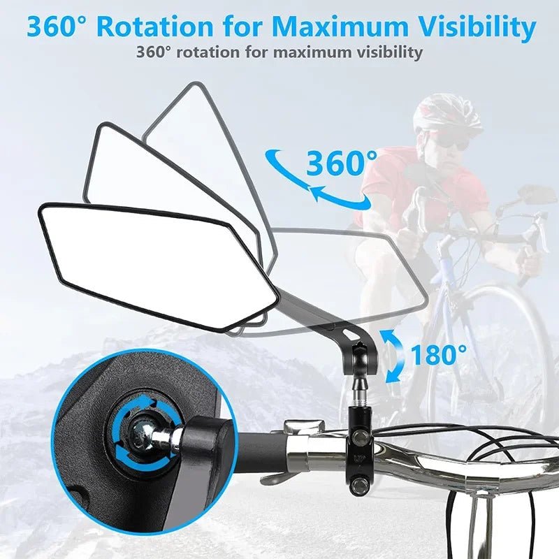 RIDESIGHT 360 – Adjustable Bike Rear View Mirror with Wide-Angle Visibility 2