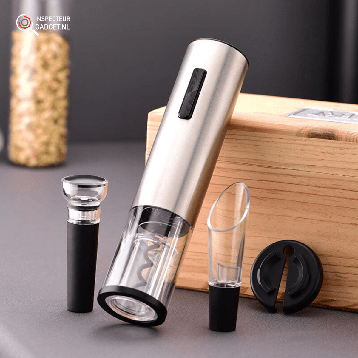 Vinolux-electrical wine opener 4-in-1 with vacuum stopper and accessories-3
