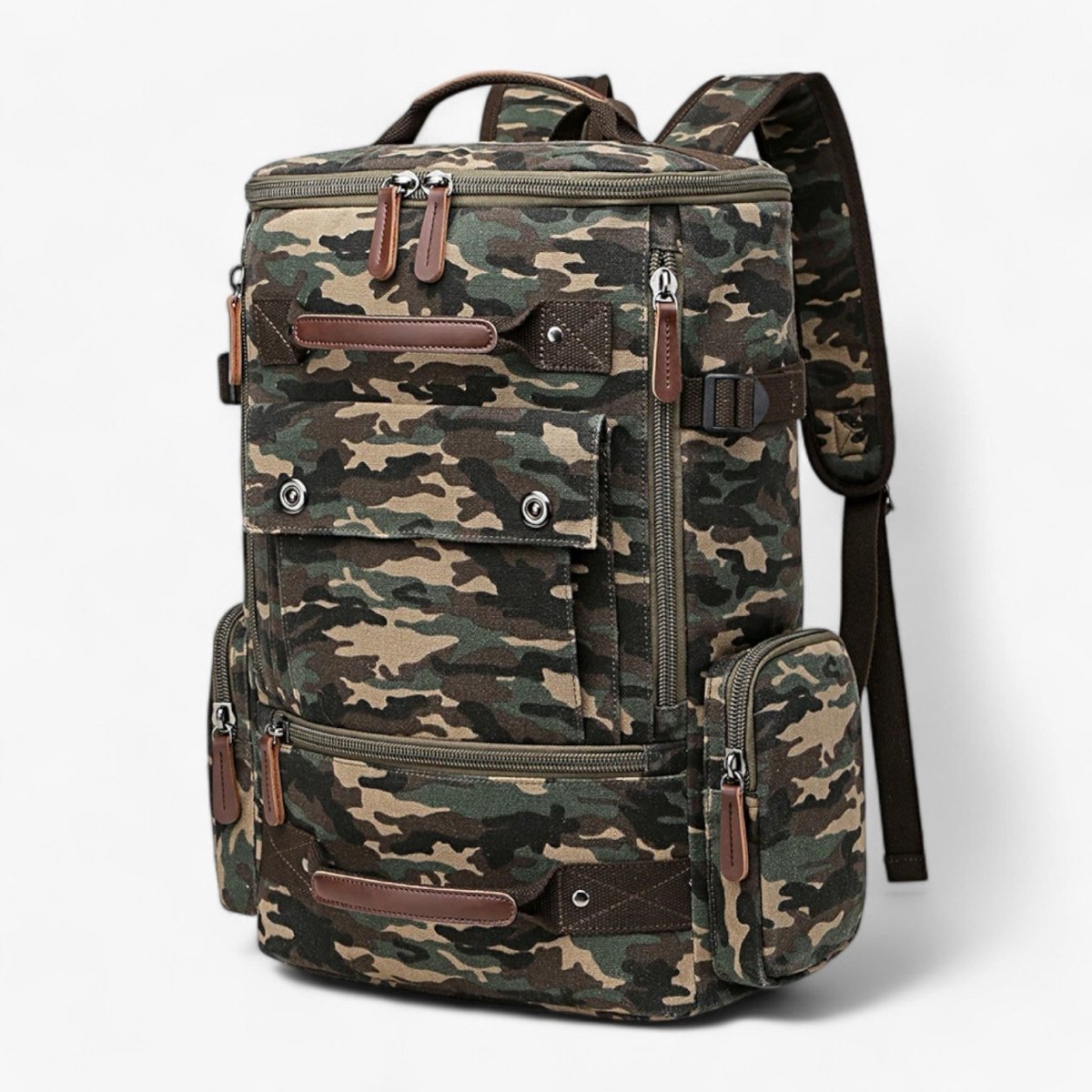 TIMECARRY – Vintage Canvas Backpack with Laptop Compartment