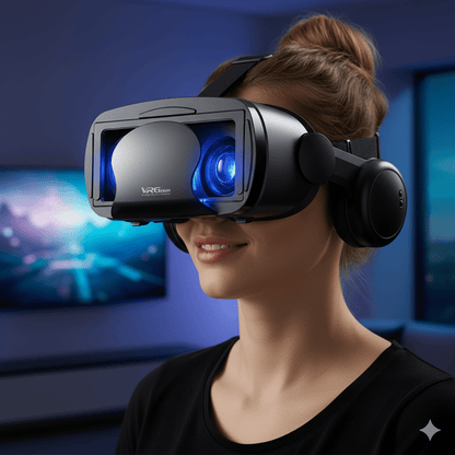 VISIAX – 3D VR glasses with headphones & controller
