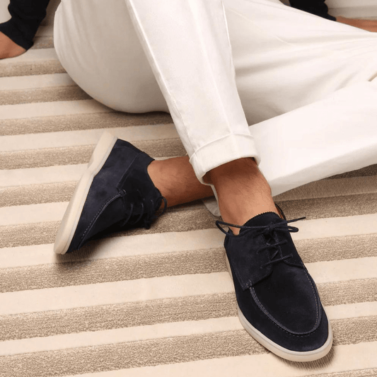 VITTORIO MOCASSINS – Mocassins de couro com atacadores para homem, estilo e conforto