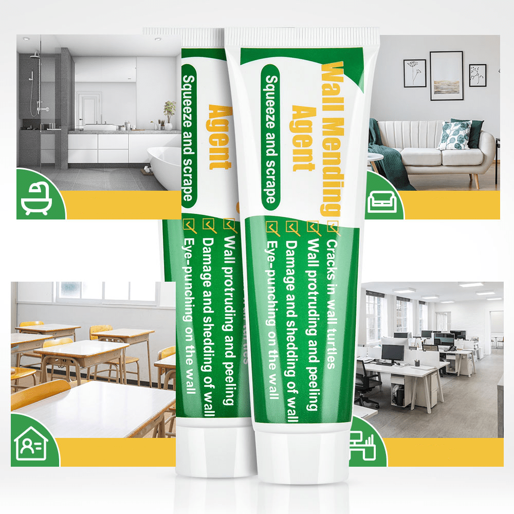 Wall Repair Cream Set – Quick Drying 100g White Cream for Cracks, Stains, Holes with Scraper and Mouthpiece Extension-6