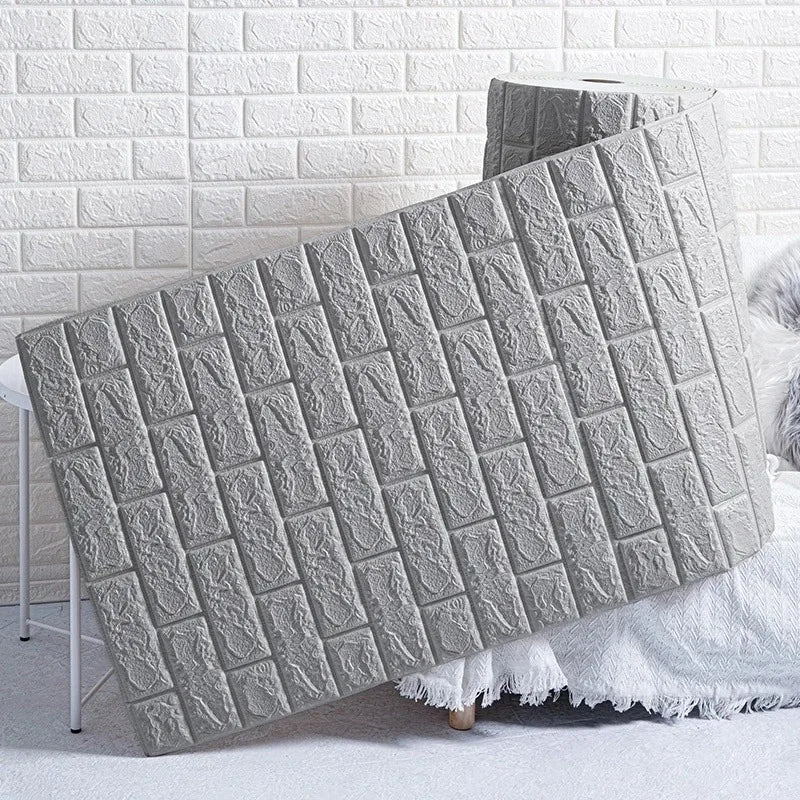 WALLFORM – Carta da parati con motivo mattoni 3D in schiuma