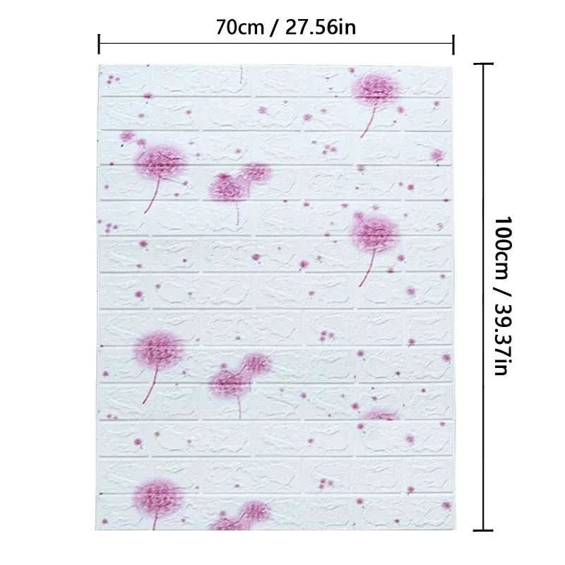 WALLFORM – 3D Foam Brick Pattern Wallpaper