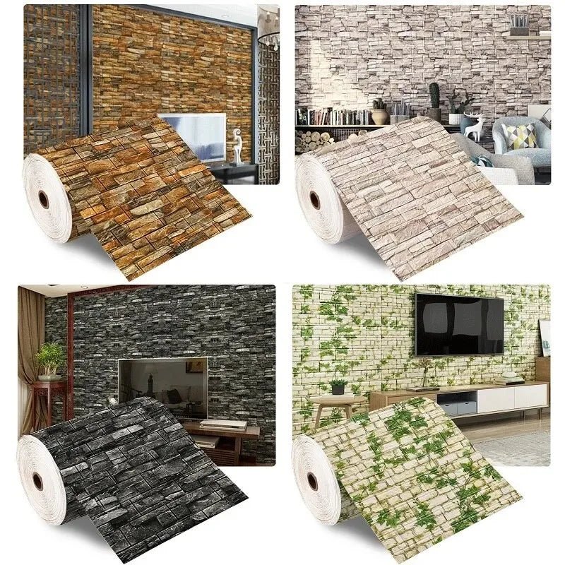 WALLFORM – Carta da parati con motivo mattoni 3D in schiuma