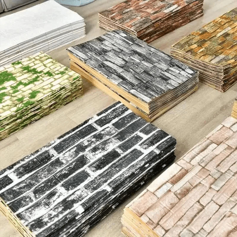 WALLFORM – Carta da parati con motivo mattoni 3D in schiuma