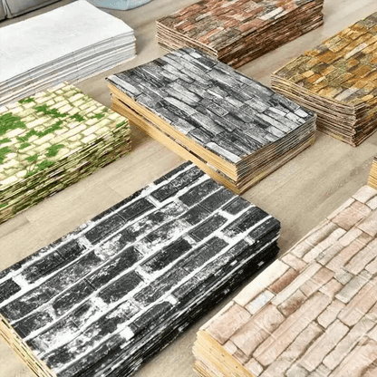 WALLFORM – Carta da parati con motivo mattoni 3D in schiuma