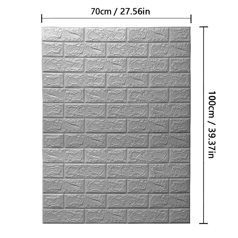 WALLFORM – Carta da parati con motivo mattoni 3D in schiuma