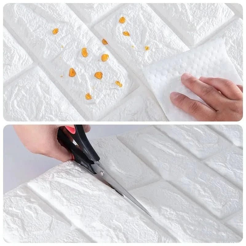 WALLFORM – 3D Foam Brick Pattern Wallpaper