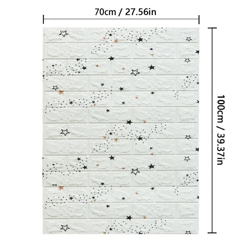 WALLFORM – 3D Foam Brick Pattern Wallpaper