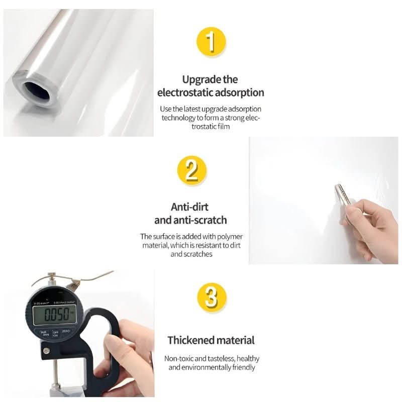 WALLSHIELD-KALVO – Läpinäkyvä seinäsuojakalvo sähköstaattisella tarttuvuudella