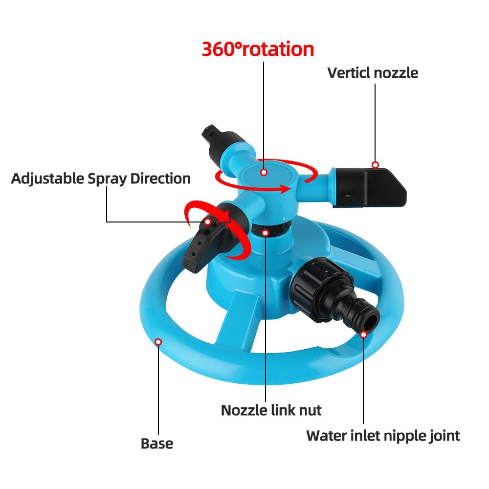 GREENFLOW – Automatic 360-Degree Sprinkler Nozzle for Consistent Plant Watering 4