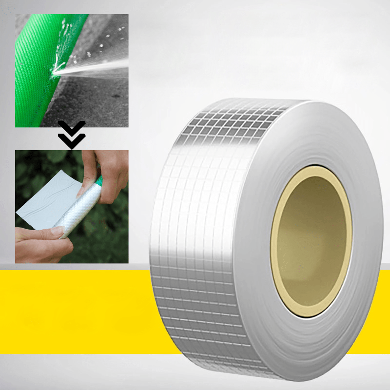 Waterproof Aluminum Leak Tape, Strong Adhesive for All Surfaces, 10cm x 5m - Ideal for Roof, Pipe, and Wall Repairs-1