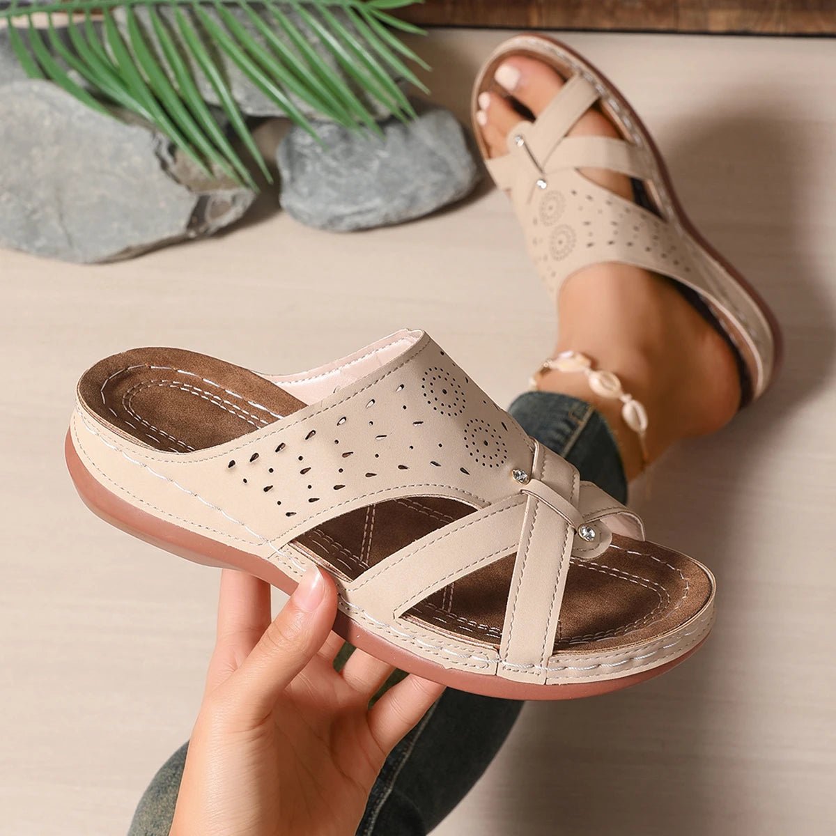 CALYSTEP – women’s orthopedic platform wedge sandals designed for stylish posture support and all-day comfort 2