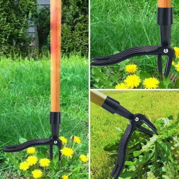 Innovative Weed Removal Tool with Sharp Teeth for Effortless Lawn Care – Black Iron Garden Tool-6