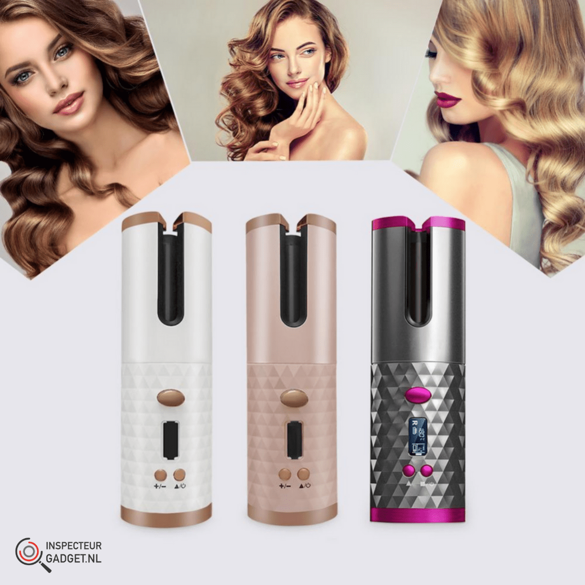  Wireless hair styler - professional curly lure styling without cable, portable, safe, with ceramic tube-1