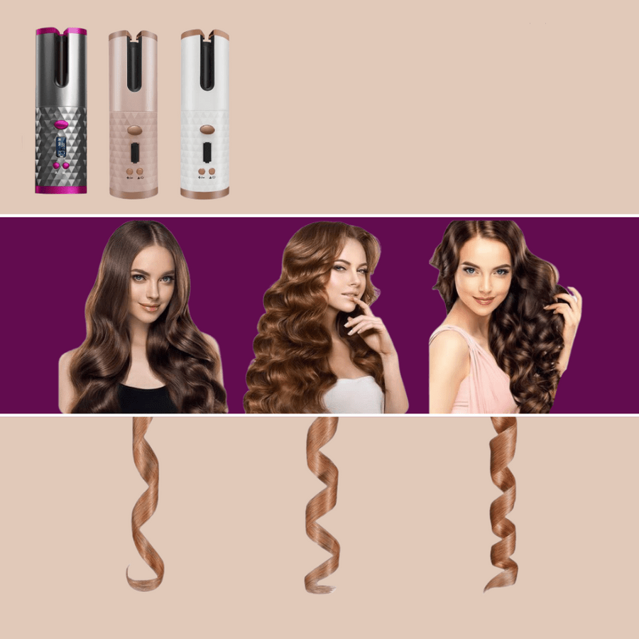  Wireless hair styler - professional curly lure styling without cable, portable, safe, with ceramic tube-3