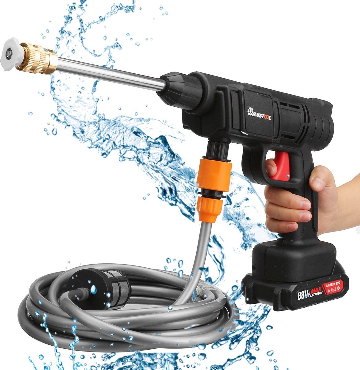 Wireless High-Pressure Cleaner with 12000mAh Battery – Versatile Outdoor Cleaning Tool with Multiple Spray Patterns-1