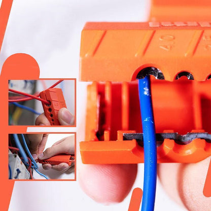Universal Wire Stripping Tool with Six Blades for Easy Cable Dismantling – Durable Plastic and Steel for Various Wire Sizes-3