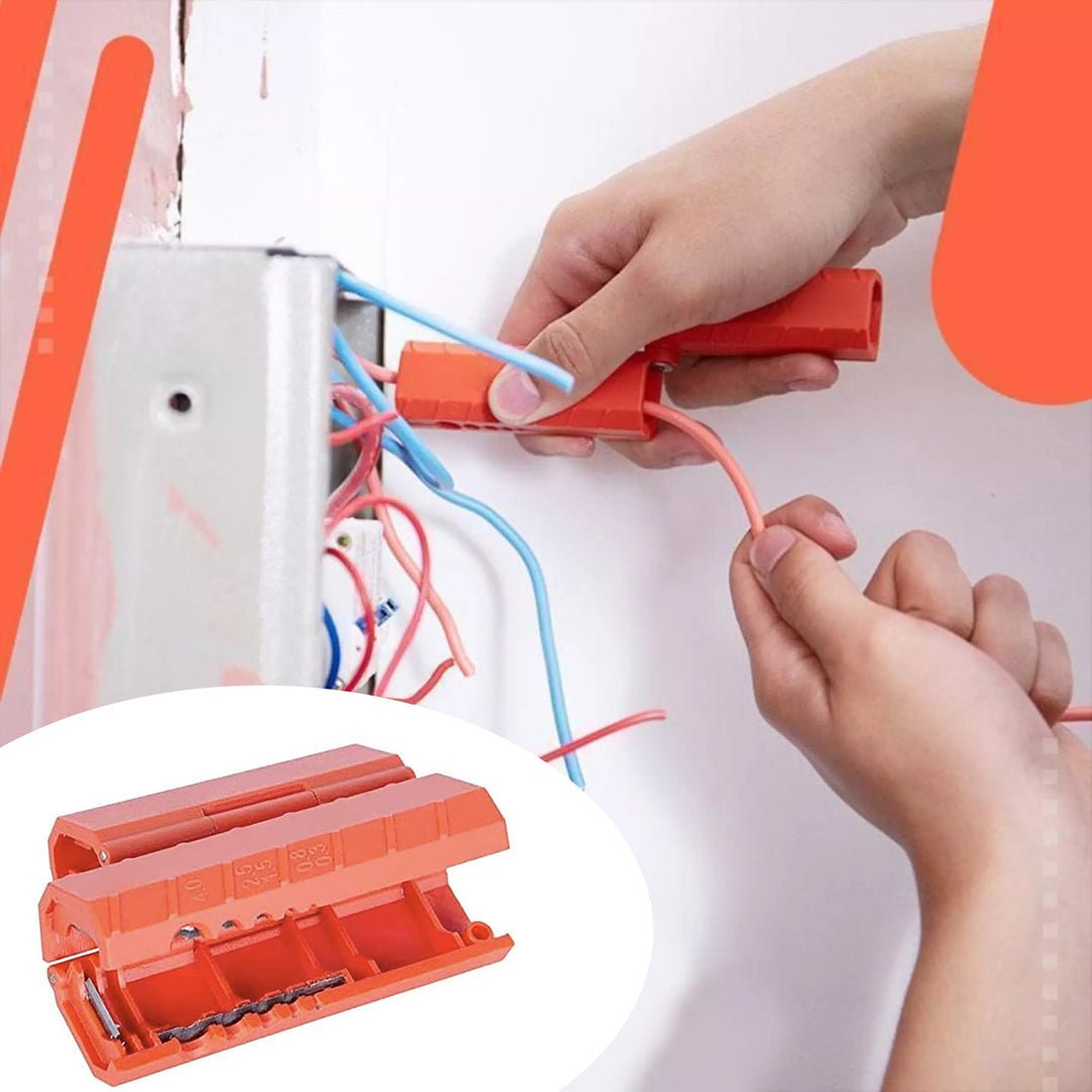 Universal Wire Stripping Tool with Six Blades for Easy Cable Dismantling – Durable Plastic and Steel for Various Wire Sizes-6
