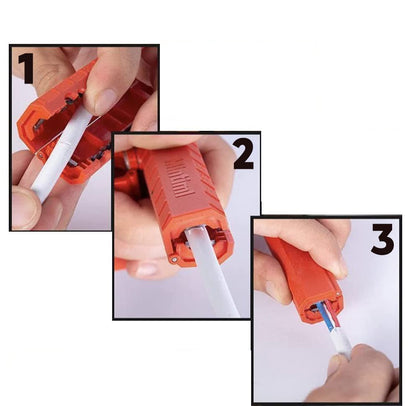Universal Wire Stripping Tool with Six Blades for Easy Cable Dismantling – Durable Plastic and Steel for Various Wire Sizes-5