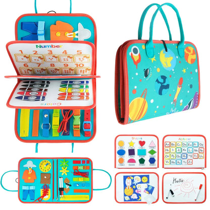 Wonderfolio - Libro di apprendimento di ispirazione montessoriana per bambini piccoli con attività sensoriali