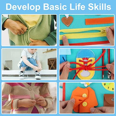 Wonderfolio - Libro di apprendimento di ispirazione montessoriana per bambini piccoli con attività sensoriali