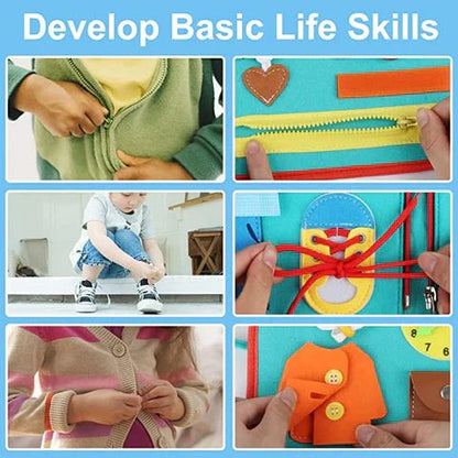 Wonderfolio - Libro di apprendimento di ispirazione montessoriana per bambini piccoli con attività sensoriali