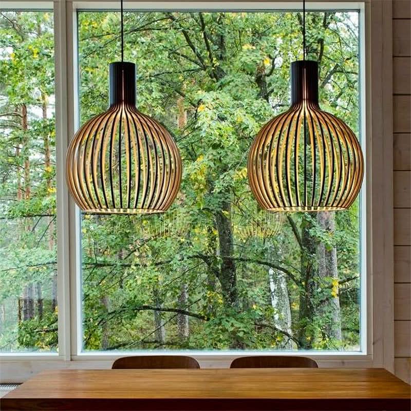 Woodart Pendant - handmade wooden pendant lamp for warm ambience 2