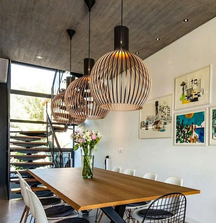 Woodart Pendant - handmade wooden pendant lamp for warm ambience 5