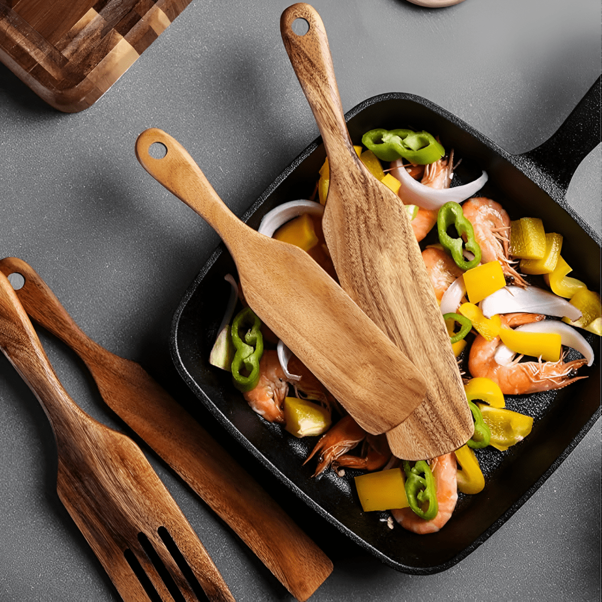  Woodease Teak Kitchen Set - Sustainable & Durable for any preparation-1