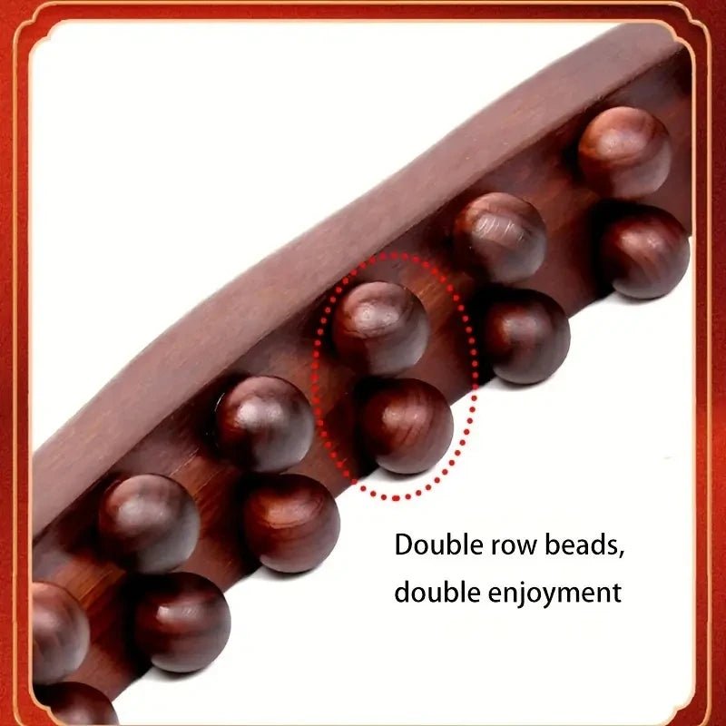 WOODBEAD – Natural Wood Massage Stick 20 Beads for Muscle Relaxation & Flexibility 5