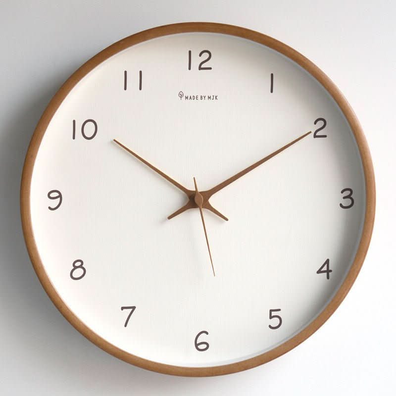 Elegant Solid Wood Analogue Wall Clock - 10-Inch Silent Design 8