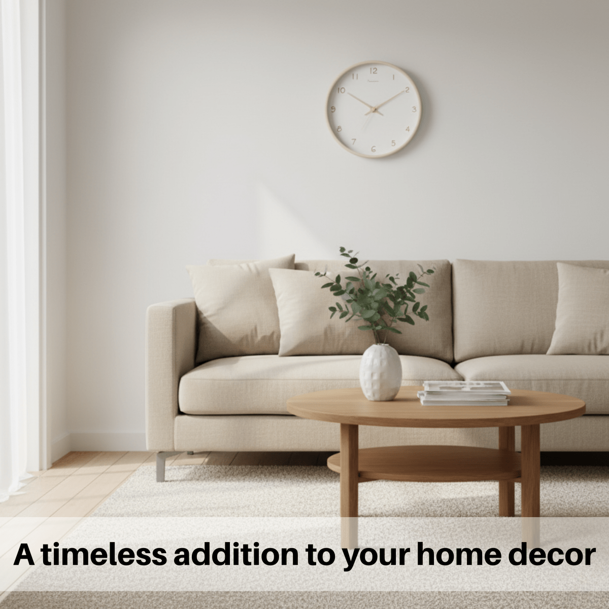 WOODHAVEN – Solid Wood 10-Inch Silent Analogue Wall Clock