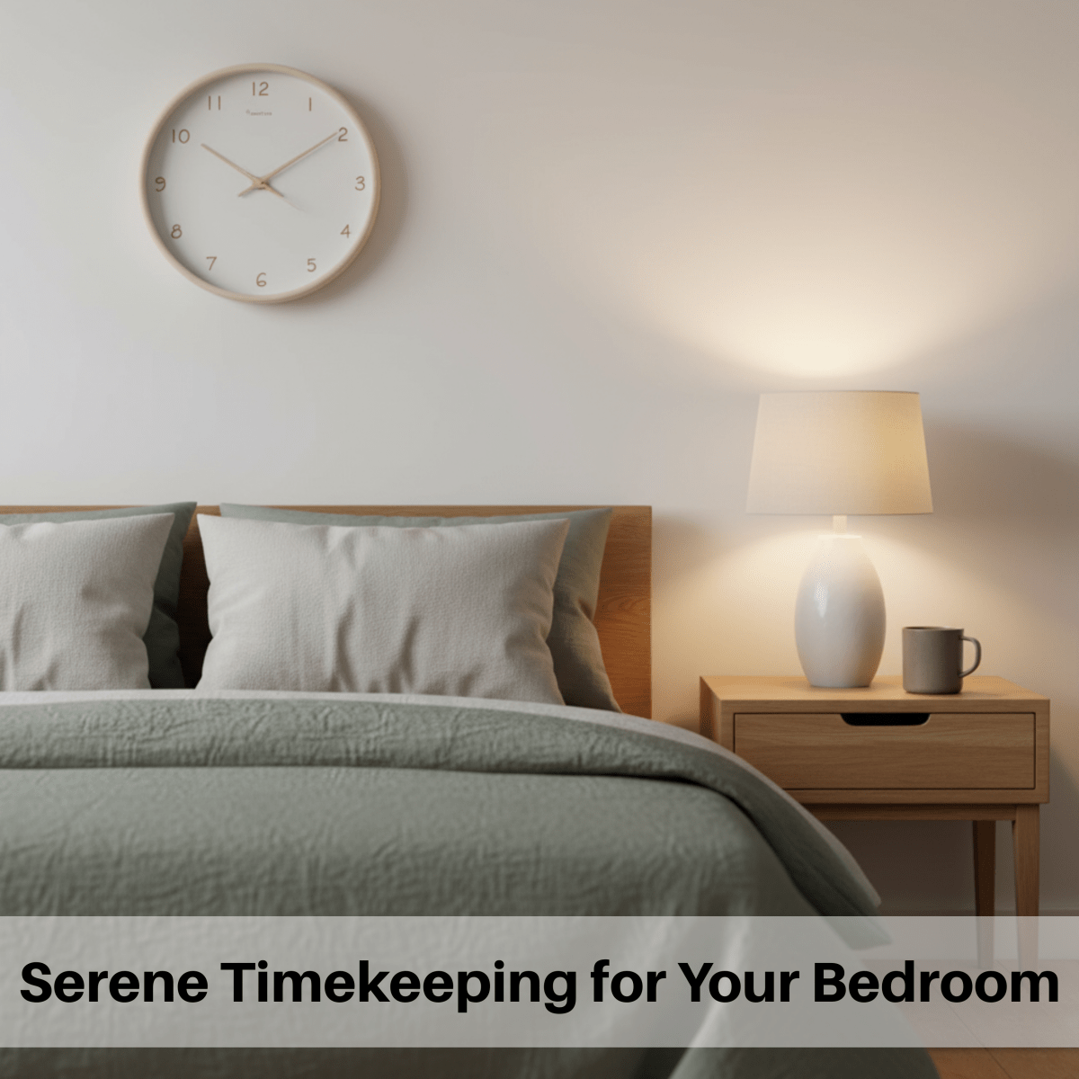 WOODHAVEN – Solid Wood 10-Inch Silent Analogue Wall Clock