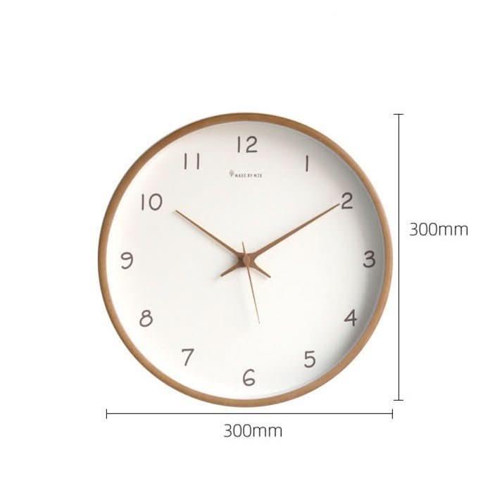 Elegant Solid Wood Analogue Wall Clock - 10-Inch Silent Design 5