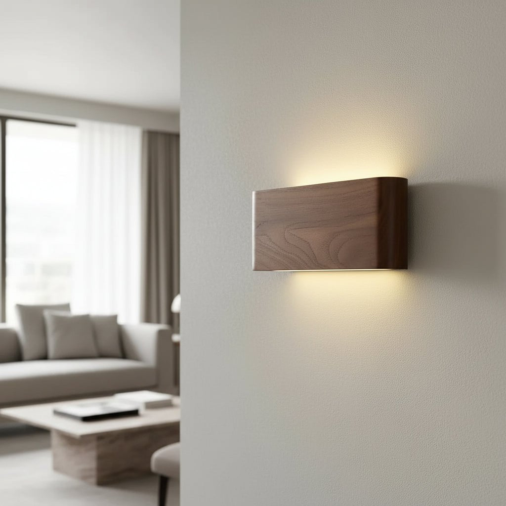 OAKBEAM LED – modern wooden wall lamp with 3 color modes 0