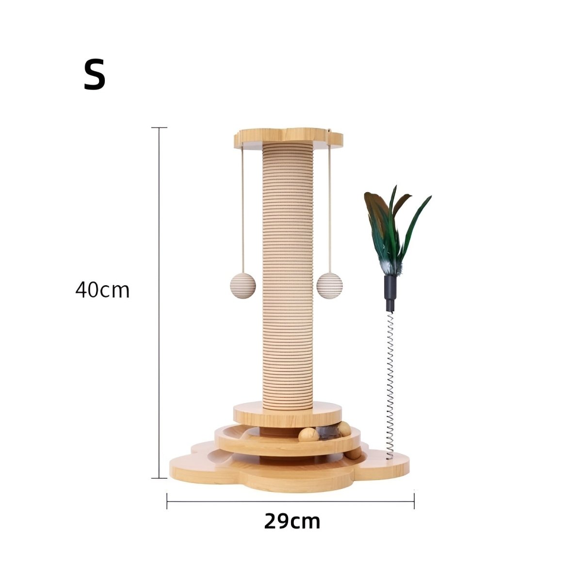  Woodpounce - scratch -resistant cat toys made of natural wood for hours of play fun-3