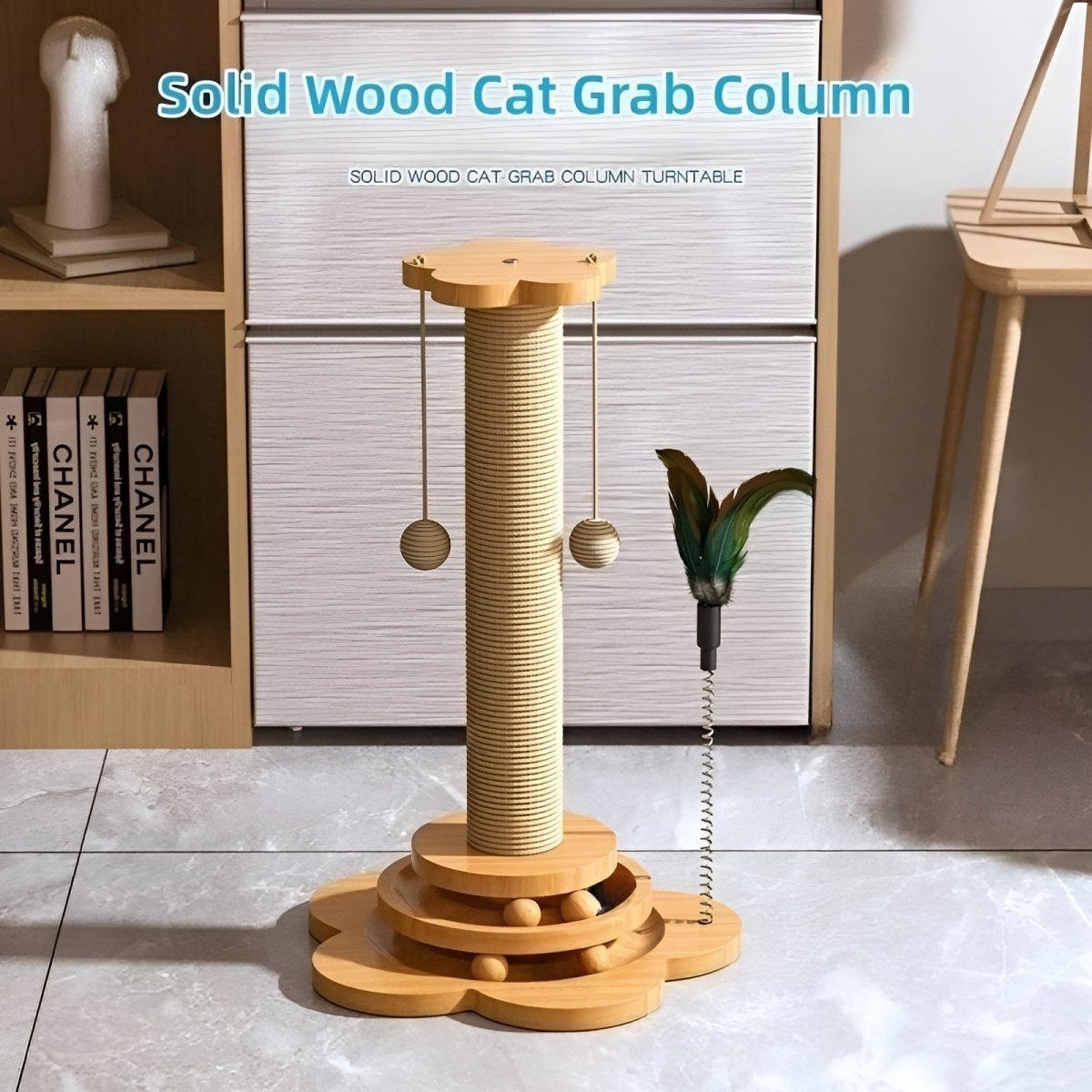  Woodpounce - scratch -resistant cat toys made of natural wood for hours of play fun-5