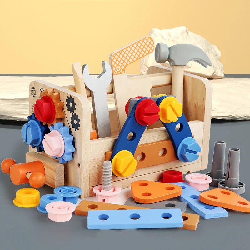 WoodTools – Montessori wooden toolbox to promote creativity and motor skills