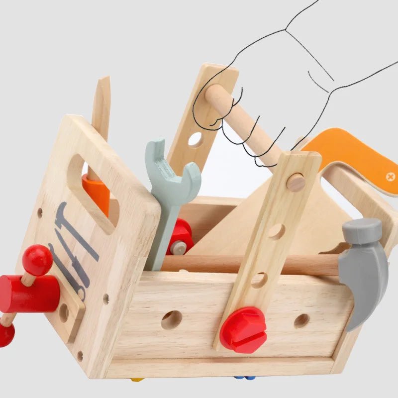 WoodTools – Montessori wooden toolbox to promote creativity and motor skills