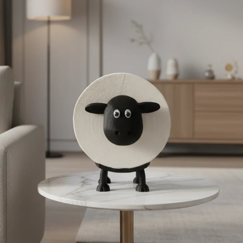 WOOLORA – PORTA ROTOLI DI CARTA IGIENICA CON PECORA ADORABILE PER BAGNI DIVERTENTI