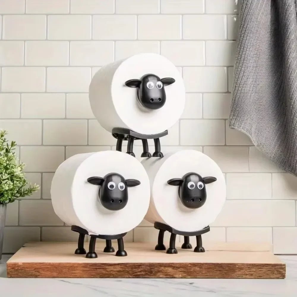 WOOLORA – PORTA ROTOLI DI CARTA IGIENICA CON PECORA ADORABILE PER BAGNI DIVERTENTI