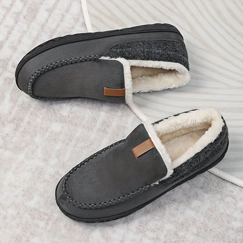 Cozy Comfort - Men's Warm Sheep's Wool Loafers for Winter Home Use 6