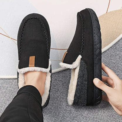 Cozy Comfort - Men's Warm Sheep's Wool Loafers for Winter Home Use 2