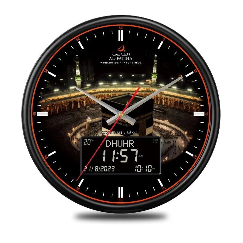 Orologio da preghiera Zamora Time - Orari di preghiera globali automatici con allarme Azan e design elegante
