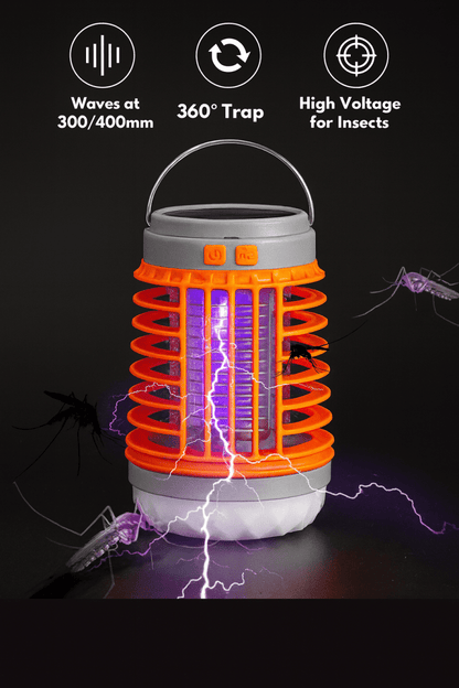 LumoShield - 2-in-1 Zonne Muggenlamp & Campinglamp met UV-technologie