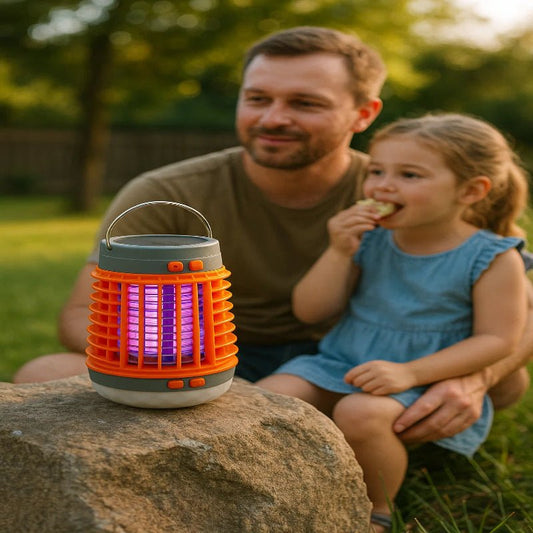 LumoShield - 2-in-1 Zonne Muggenlamp & Campinglamp met UV-technologie