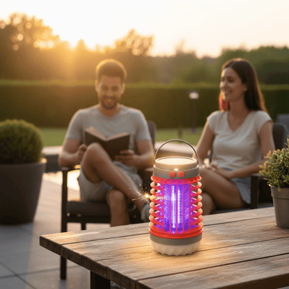 LumoShield - 2-in-1 Zonne Muggenlamp & Campinglamp met UV-technologie