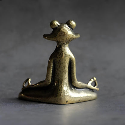 ZENFROG – Brass Incense Holder with Meditating Frog Design for Mindful Décor